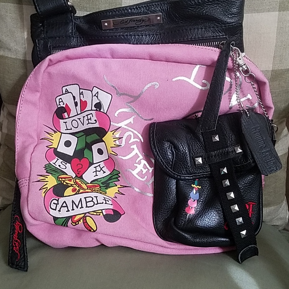 Ed Hardy Shoulder bag - adjustable strap, like new